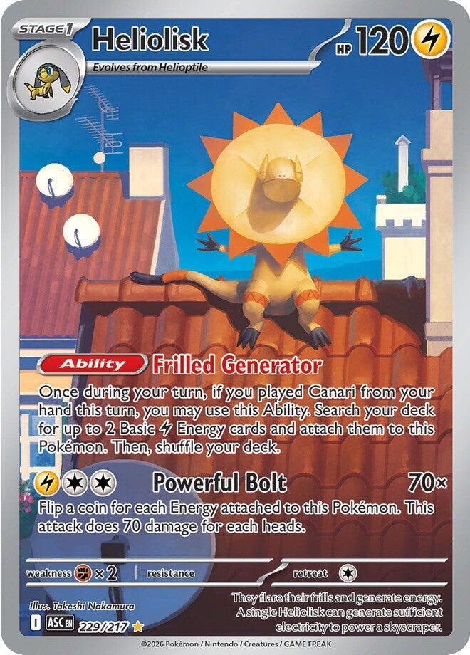 Heliolisk - 229/217 Ascended Heroes Illustration Rare Pokemon - NM/MINT
