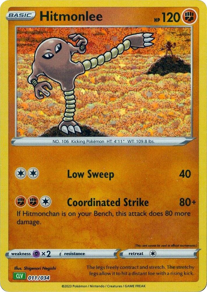 Hitmonlee - 011/034 CLV TCG Classic Pokemon - NM/MINT