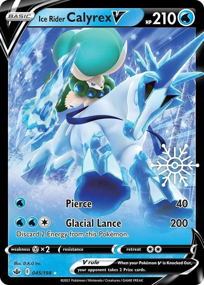 Ice Rider Calyrex V - 045/198 Chilling Reign Ultra Rare Pokemon - NM/MINT (Snowflake Stamp)