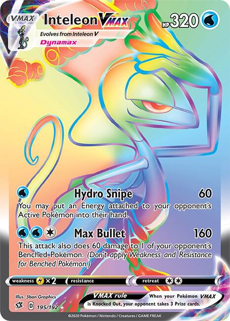 Inteleon Vmax - 195/192 Rebel Clash Ultra Rare Pokemon - NM/MINT(Secret)