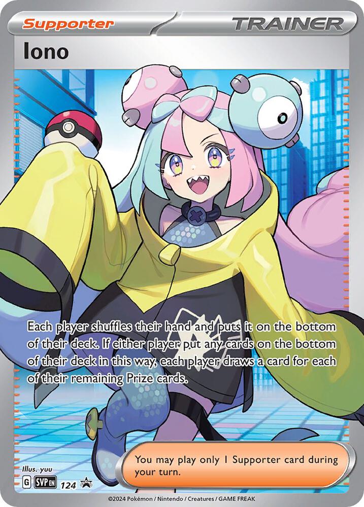 Iono - SVP124 Black Star Promo Full Art Trainer - NM/MINT