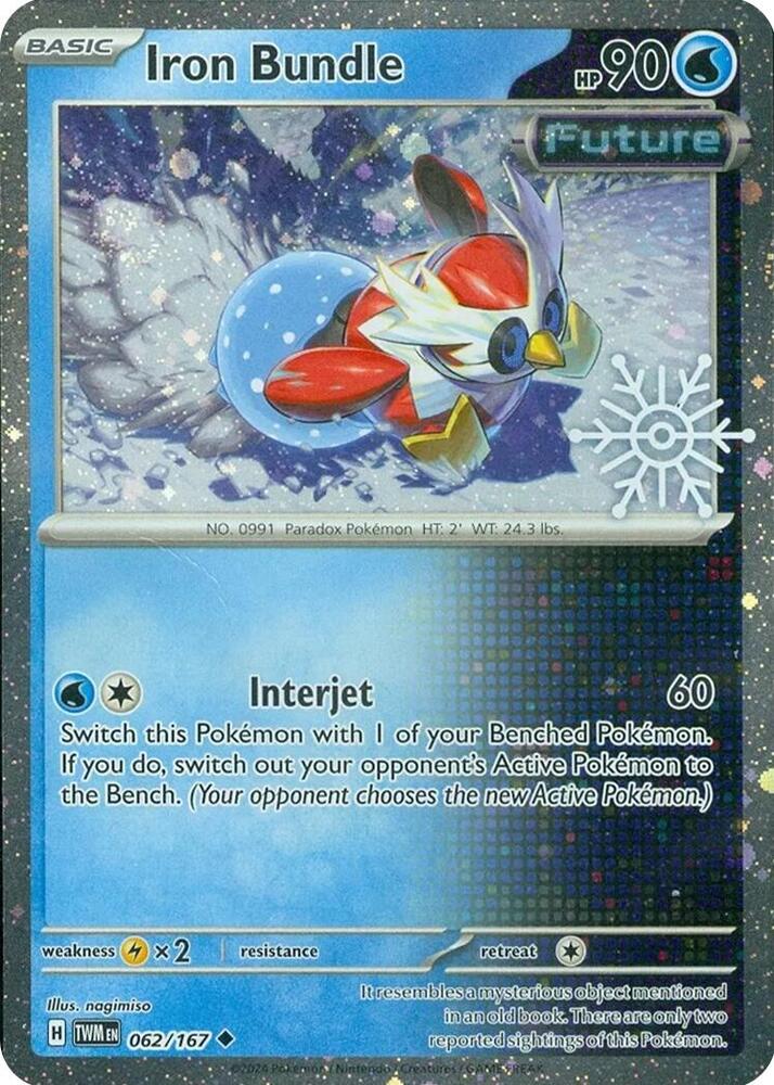 Iron Bundle - 062/167 Twilight Masquerade Holiday Stamp PROMO Pokemon - NM/MINT