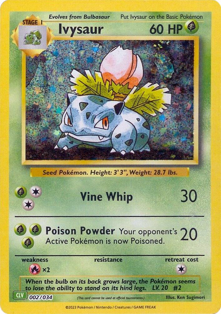 Ivysaur - 002/034 CLV TCG Classic Pokemon - NM/MINT