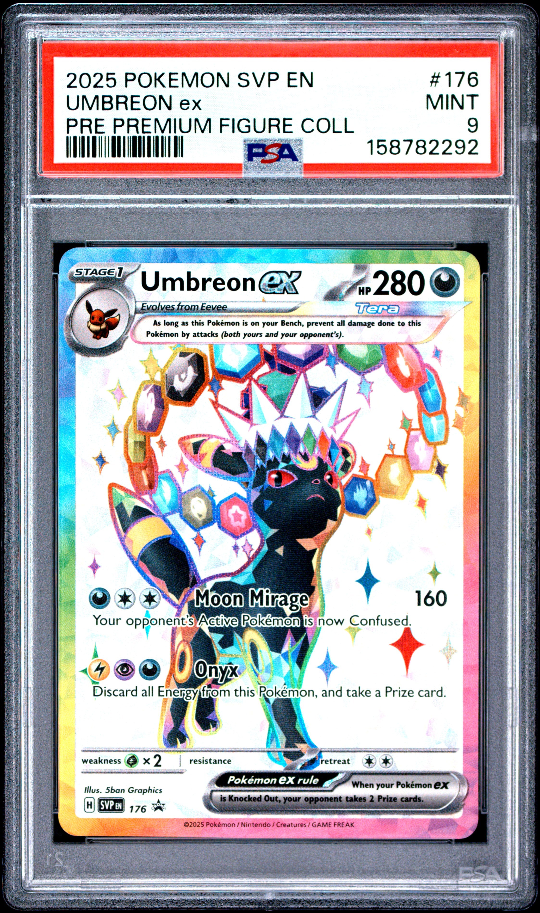 Umbreon EX - SVP176 PSA 9 Scarlet & Violet Full Art Promo Pokemon - MINT
