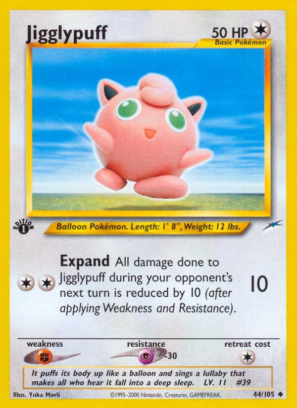 Jigglypuff - 44/105 Neo Destiny 1st Edition Uncommon Pokemon - NM