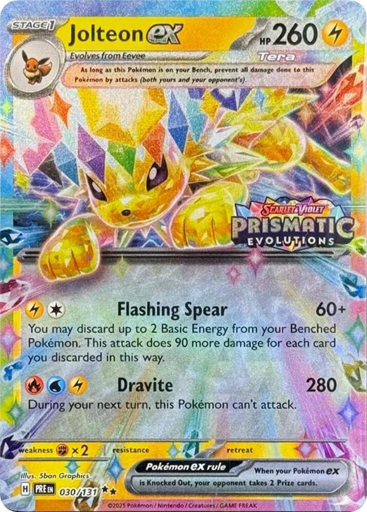 Jolteon ex - 30/131 Prismatic Evolutions Stamp PROMO Pokemon - NM/MINT