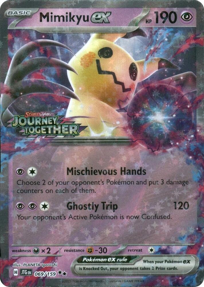 Mimikyu ex - 069/159 Journey Together Stamped PROMO Pokemon - NM/MINT