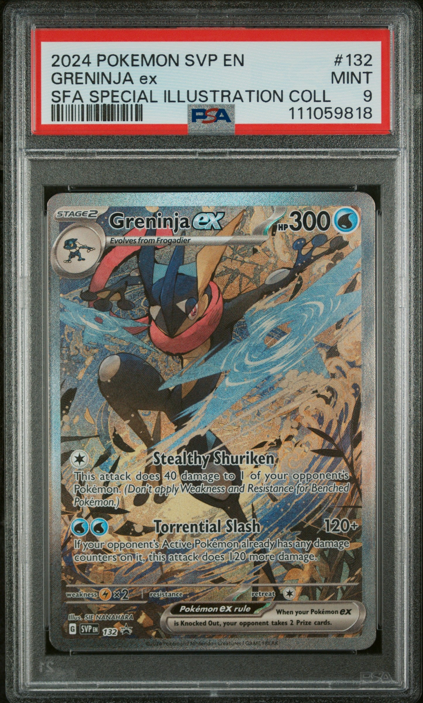 Greninja ex - SVP132 PSA 9 Black Star Promo Special Illustration Pokemon - MINT