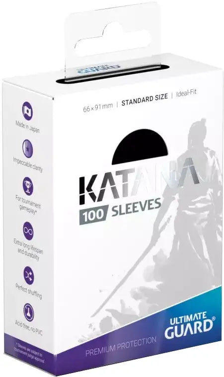Ultimate Guard Katana Sleeves Standard Size - Black (100)