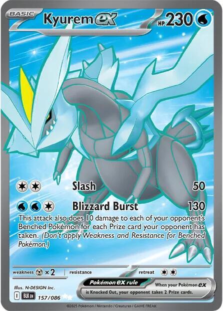 Kyurem ex - 157/086 Black Bolt Full Art Pokemon - NM/MINT