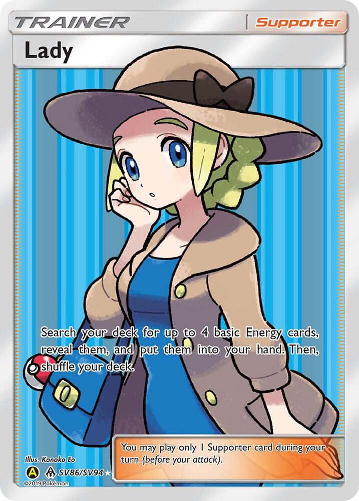 Lady - SV86/SV94 Hidden Fates Full Art Trainer - NM/MINT