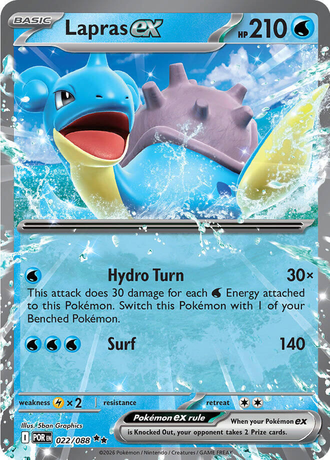 Lapras ex - 022/088 Perfect Order Double Rare Pokemon - NM/MINT