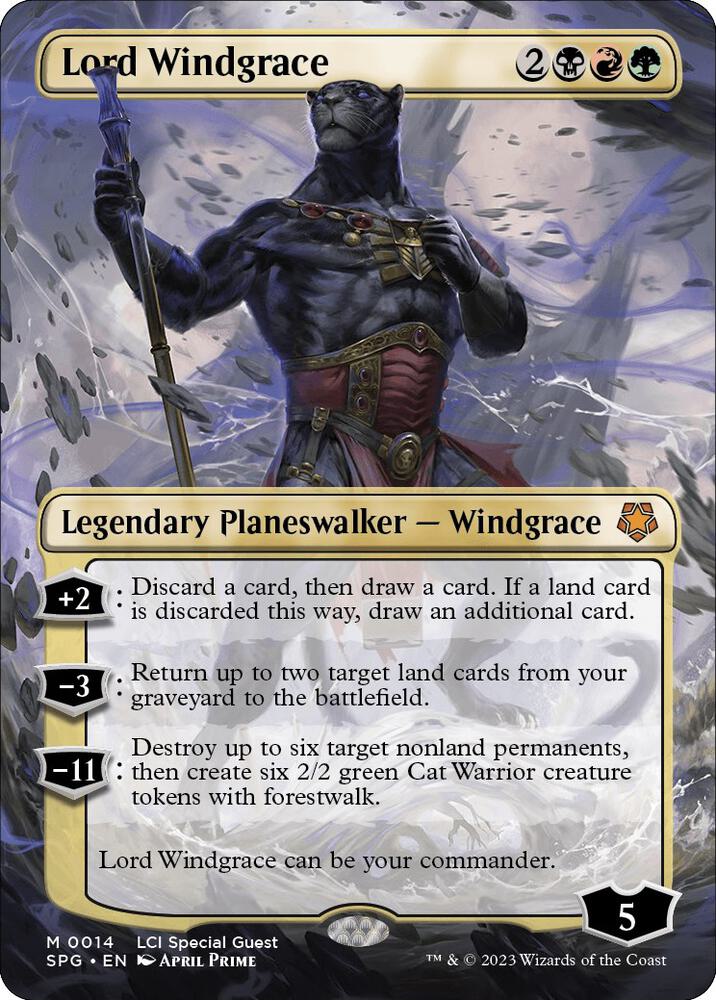 Lord  Windgrace  - 14  Special Guests Borderless Mythic MTG - NM