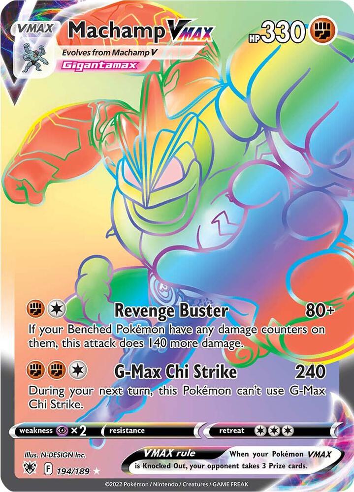 Machamp Vmax - 194/189 Astral Radiance Secret Rare Pokemon - NM/MINT