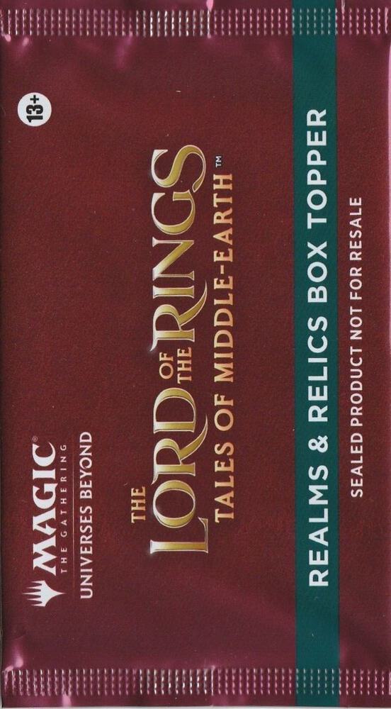 Magic The Gathering Box Topper - The Lord of the Rings: Tales of Middle-earth Realms & Relics SEALED