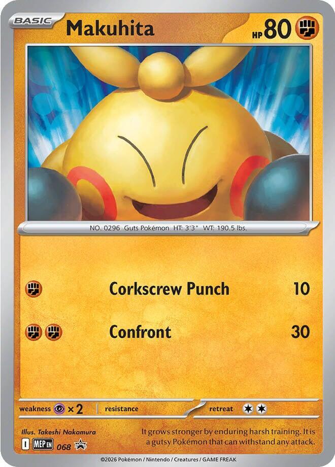 Makuhita - MEP068 Black Star Promo Pokemon - NM/MINT