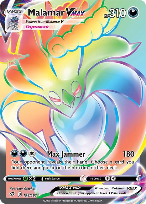 Malamar Vmax - 198/192 Rebel Clash Ultra Rare Pokemon - NM/MINT(Secret)