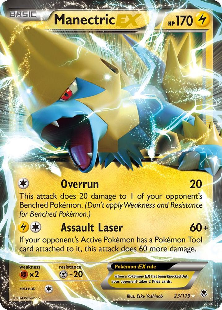 Manectric EX - 23/119 Phantom Forces Ultra Rare Pokemon - NM