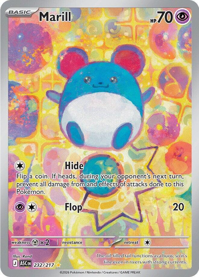 Marill - 232/217 Ascended Heroes Illustration Rare Pokemon - NM/MINT