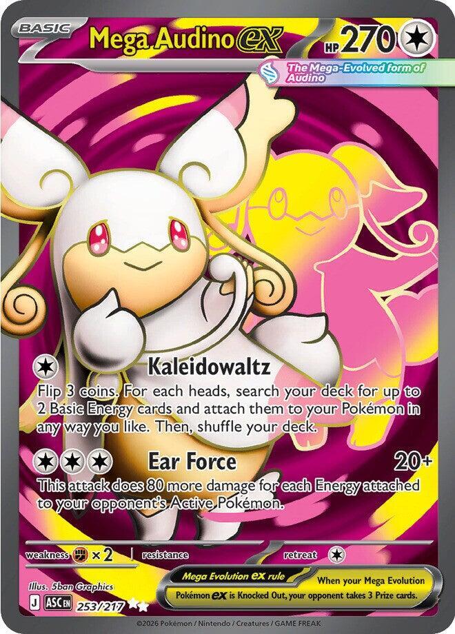 Mega Audino ex - 253/217 Ascended Heroes Full Art Pokemon - NM/MINT