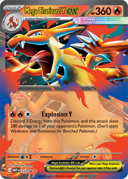 Mega Charizard Y ex - MEP030 Black Star Promo Pokemon - NM/MINT