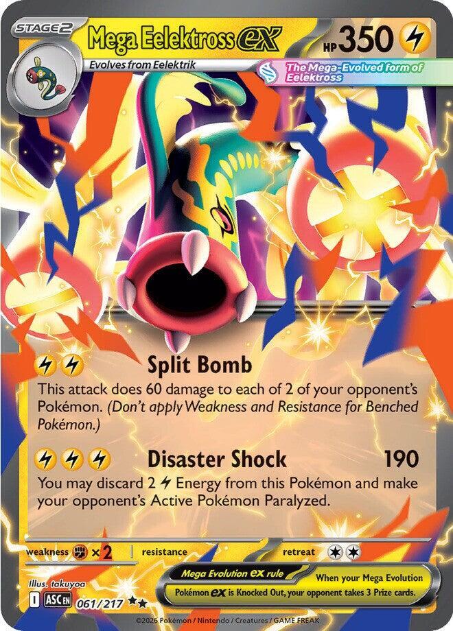 Mega Eelektross ex - 061/217 Ascended Heroes Double Rare Pokemon - NM/MINT