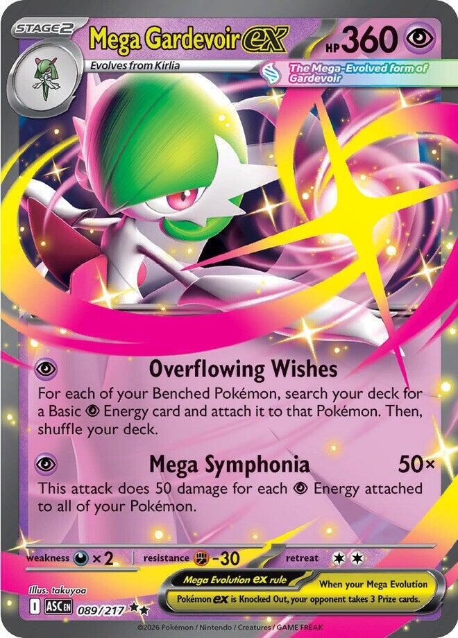 Mega Gardevoir ex - 089/217 Ascended Heroes Double Rare Pokemon - NM/MINT