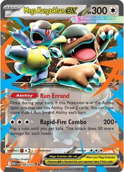 Mega Kangaskhan ex - 104/132 Mega Evolution Double Rare Pokemon - NM/MINT