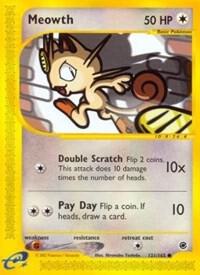 Meowth - 121/165 Expedition e-Reader Common Pokemon - NM