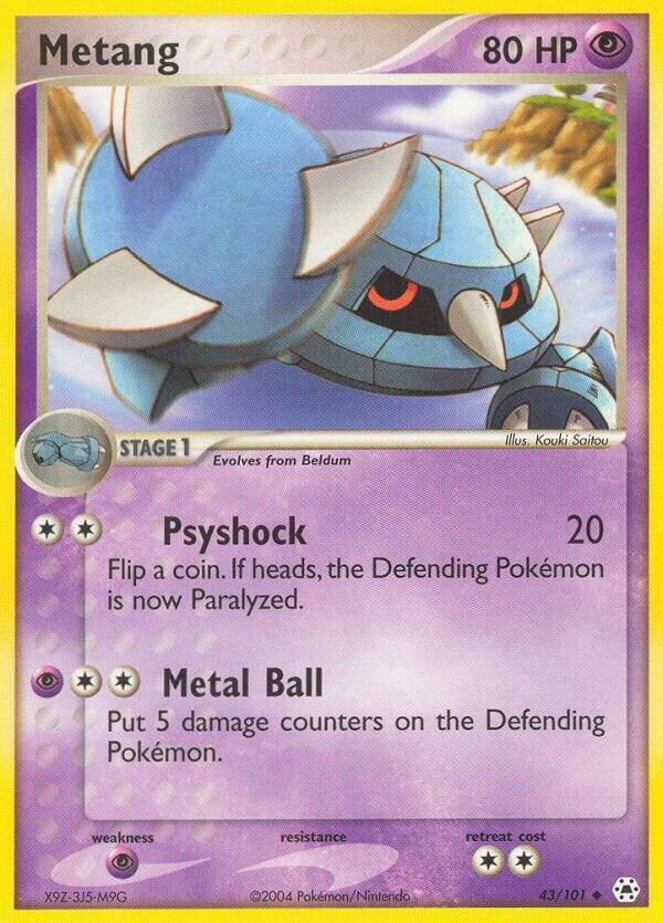Metang - 43/101 Hidden Legends Reverse Holo Pokemon - NM