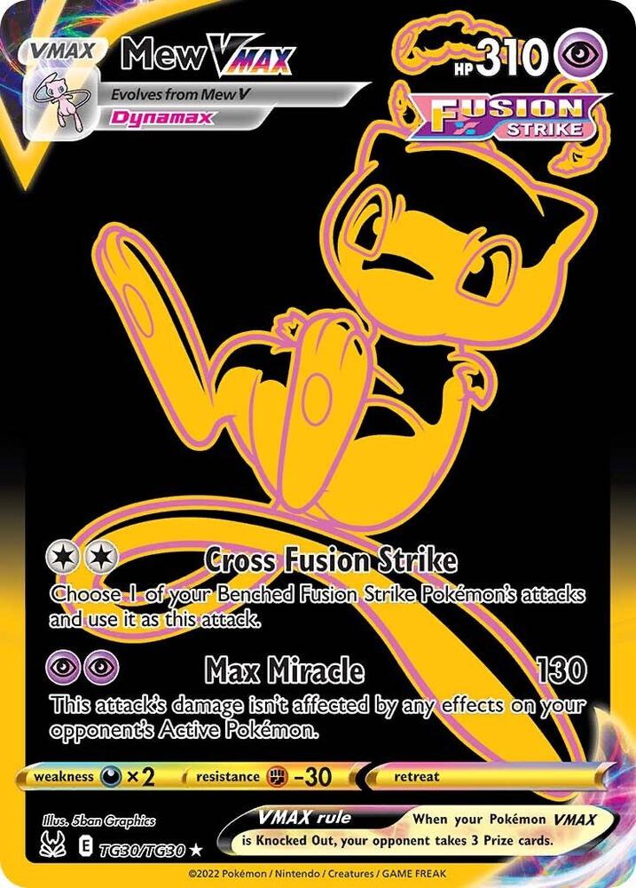 Mew Vmax - TG30/TG30 Lost Origin Trainer Gallery Pokemon - NM/MINT