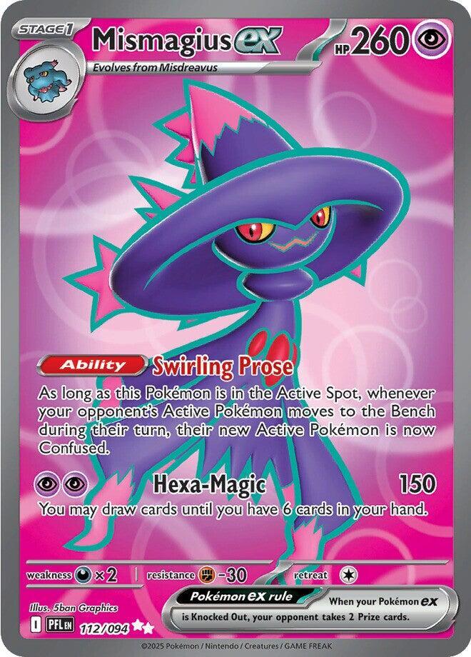 Mismagius ex - 112/094 Phantasmal Flames Full Art Pokemon - NM/MINT
