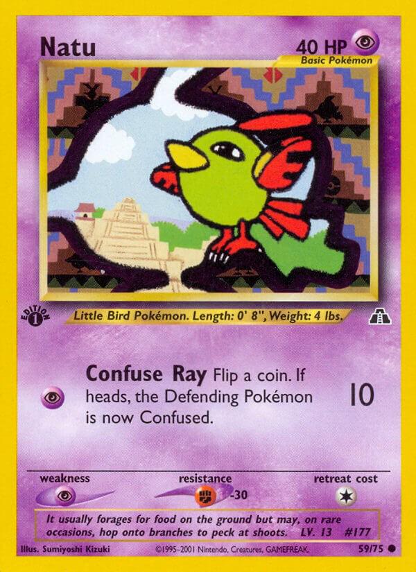Natu - 59/75 Neo Discovery 1st Edition Common Pokemon - NM