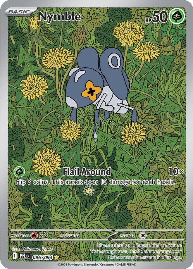 Nymble - 096/094 Phantasmal Flames Illustration Rare Pokemon - NM/MINT