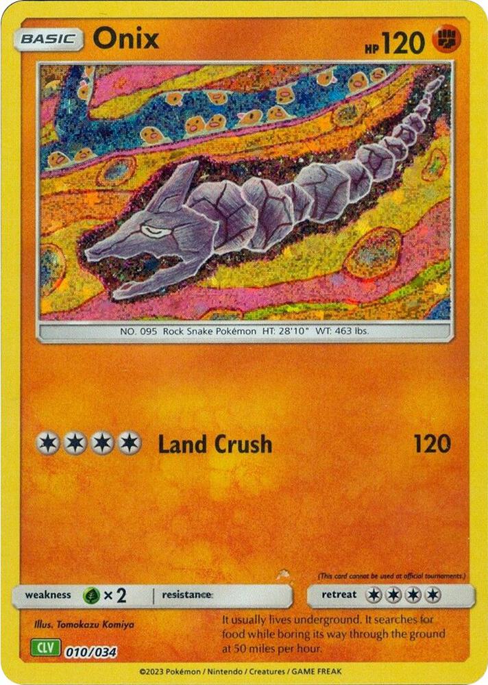 Onix - 010/034 CLV TCG Classic Pokemon - NM/MINT