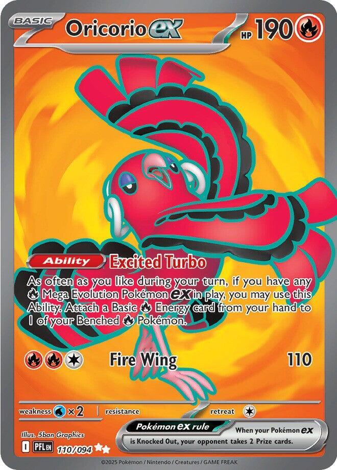 Oricorio ex - 110/094 Phantasmal Flames Full Art Pokemon - NM/MINT