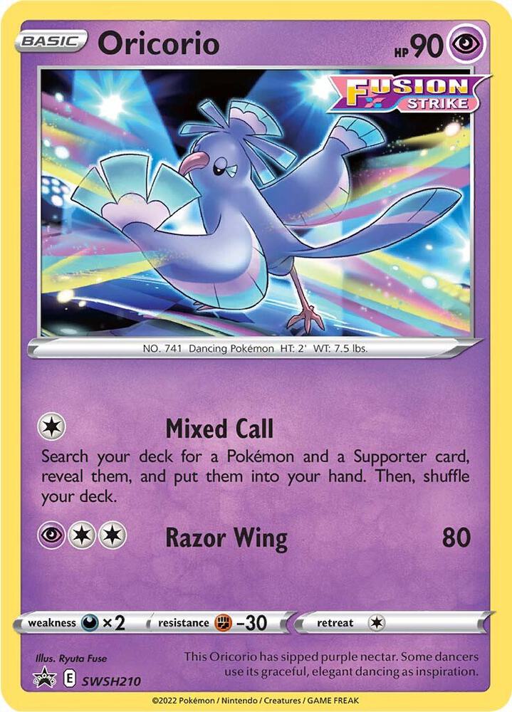 Oricorio - SWSH210 Black Star Promo Holo Rare Pokemon - NM/MINT