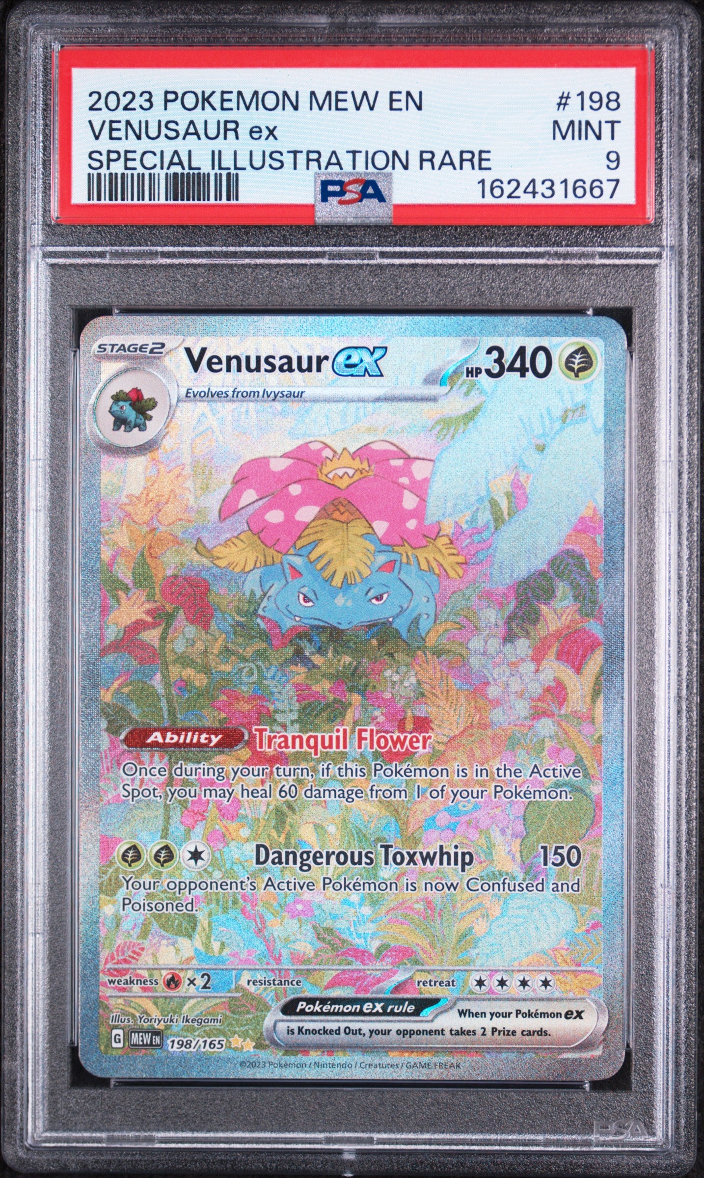 Venusaur EX - 198/165 PSA 9 151 Special Illustration Pokemon - MINT