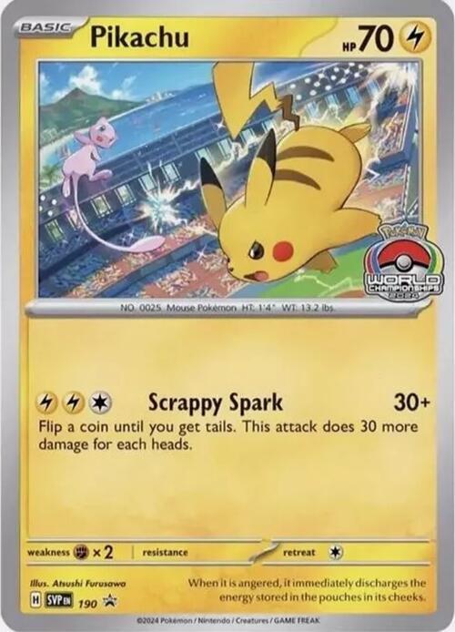 Pikachu - SVP 190 Black Star Promo Pokemon - NM/MINT