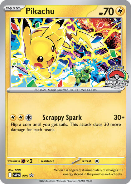 Pikachu - SVP 225 Black Star Promo Pokemon - NM/MINT