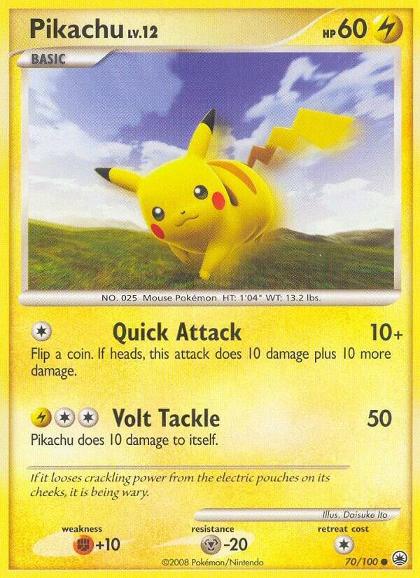 Pikachu - 70/100 Majestic Dawn Common Pokemon - NM
