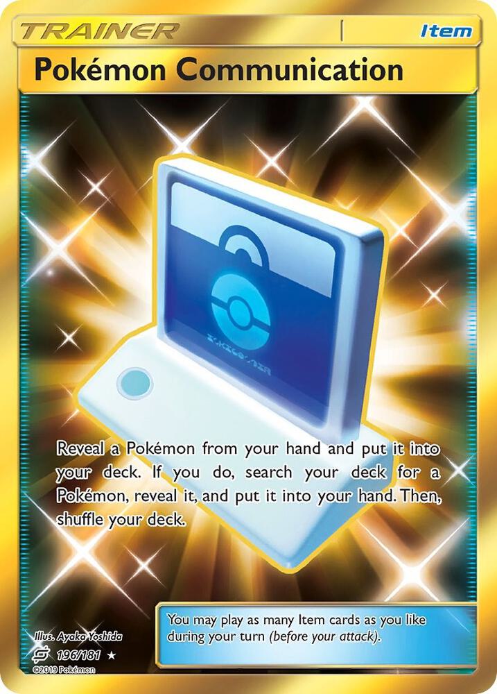Pokemon Communication - 196/181 Team up Gold Trainer - NM/MINT