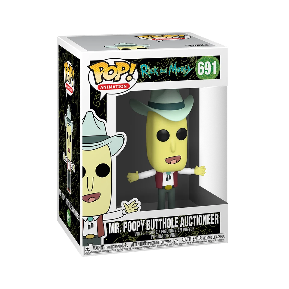 Funko Pop - Rick & Morty Vinyl Figure - Mr. Poopy Butthole Auctioneer 691