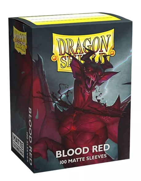 Dragon Shield Standard Card Sleeves - Matte Blood Red NON-GLARE (100 count)