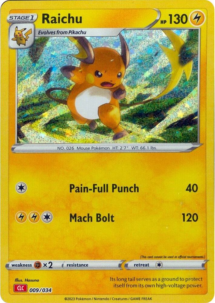 Raichu - 009/034 CLC TCG Classic Pokemon - NM/MINT