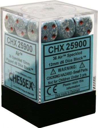 Chessex 12mm D6 Dice - Speckled Air (36 Count)