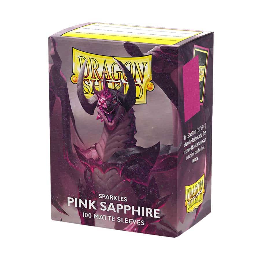Dragon Shield Standard Card Sleeves - Matte SPARKLES Pink Sapphire (100 count)