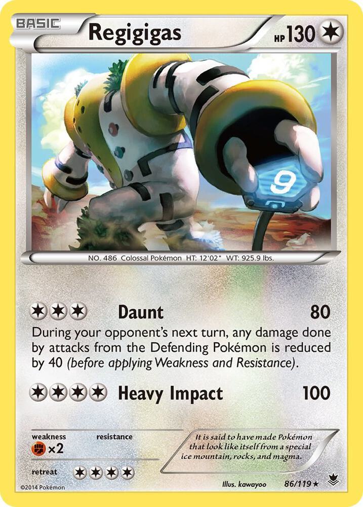 Regigigas - 86/119 Phantom Forces Holo Rare Pokemon - NM