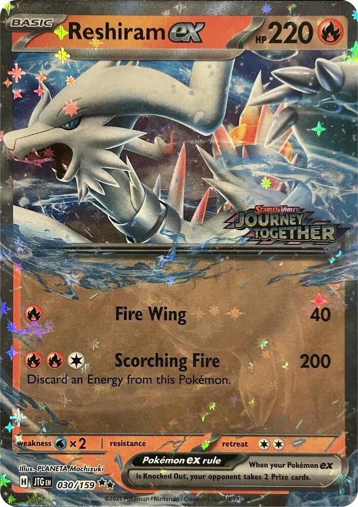 Reshiram ex - 030/159 Journey Together Stamped PROMO Pokemon - NM/MINT