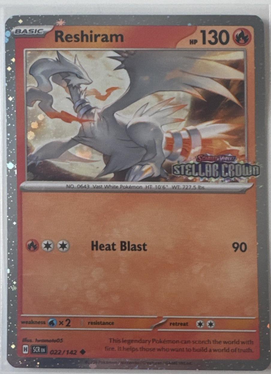 Reshiram - 022/142 Stamped Promo Pokemon - NM/MINT